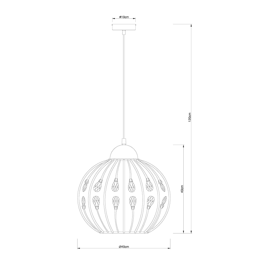 Globo - Luster na sajli 1xE27/60W/230V Ø 40 cm