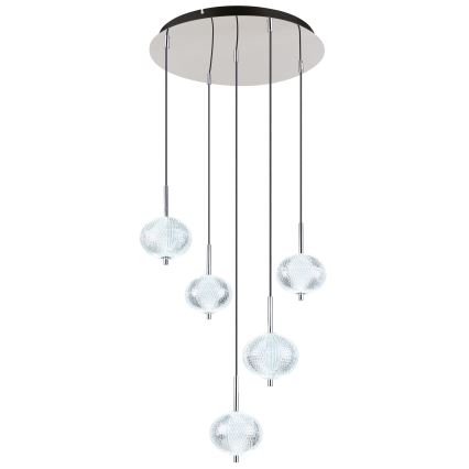 Globo - LED Luster na sajli 5xLED/6,6W/230V 3000/4500/6500K