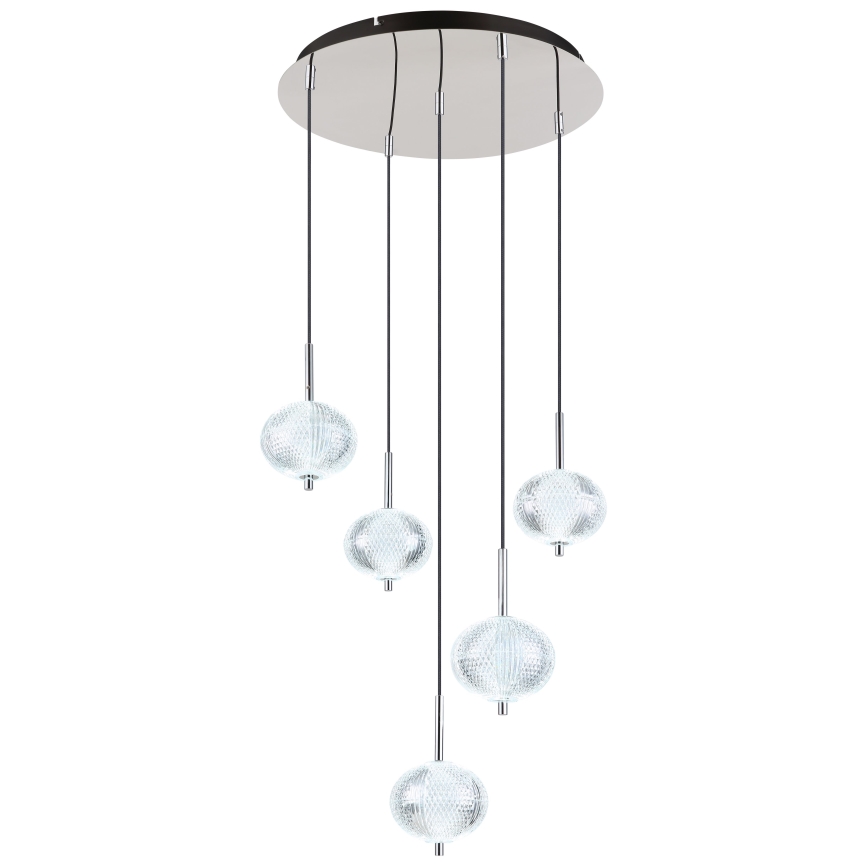 Globo - LED Luster na sajli 5xLED/6,6W/230V 3000/4500/6500K