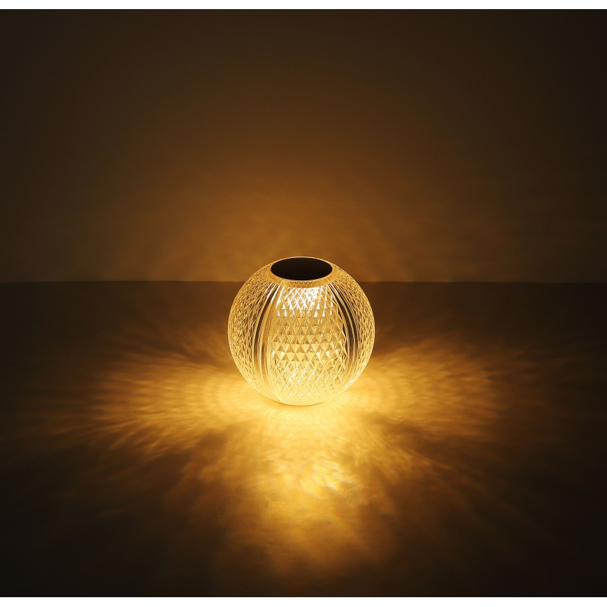 Globo - LED Prigušiva stolna lampa na dodir LED/2W/5V 1200 mAh USB prozirna