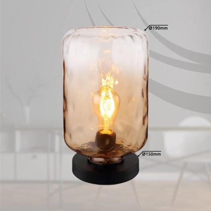 Globo - Stolna lampa 1xE27/60W/230V smeđa