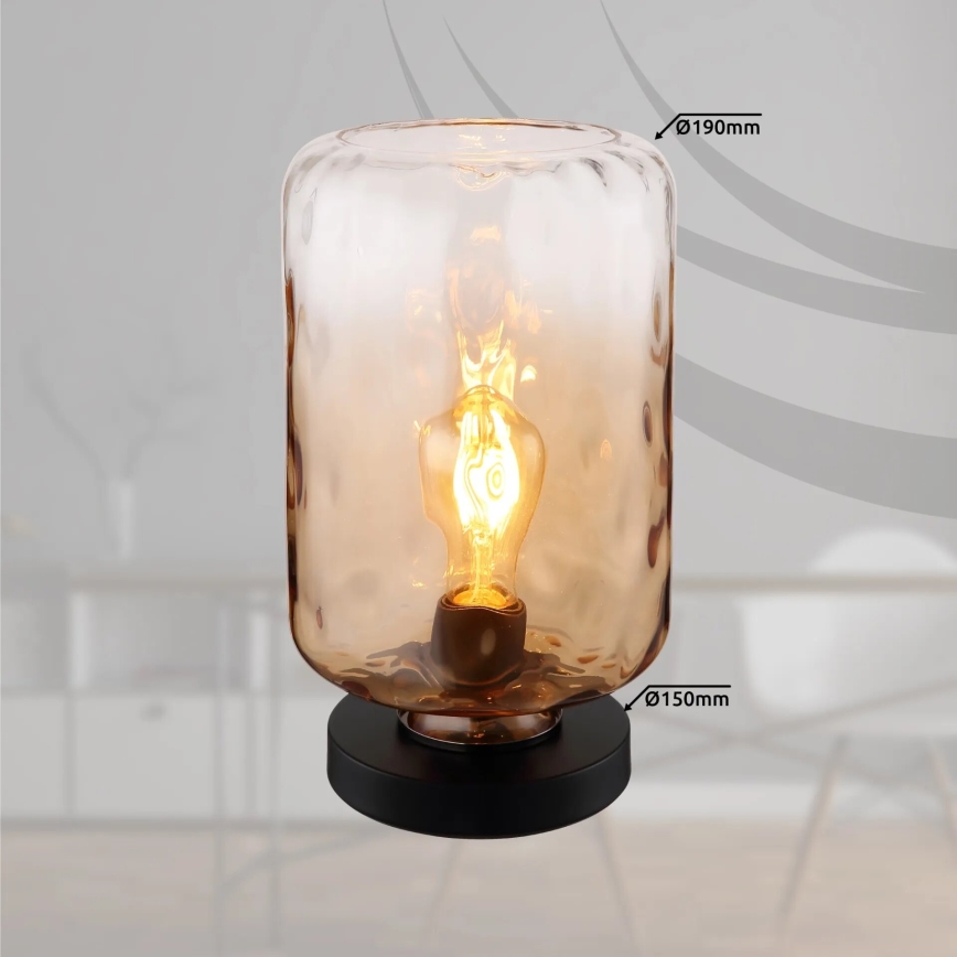Globo - Stolna lampa 1xE27/60W/230V smeđa