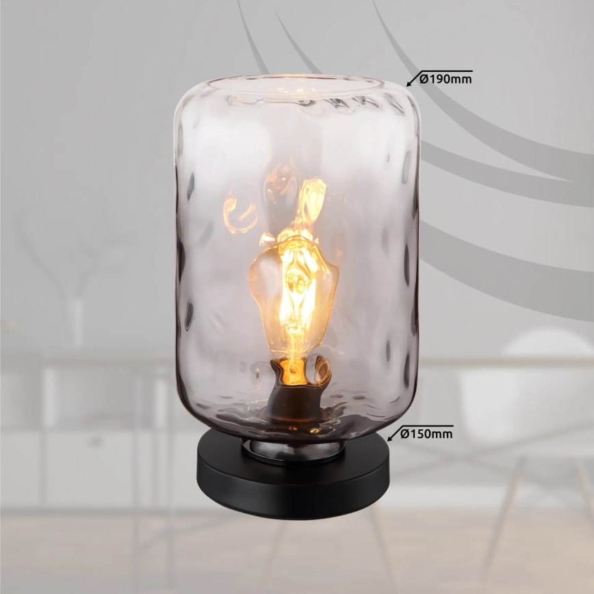 Globo - Stolna lampa 1xE27/60W/230V siva