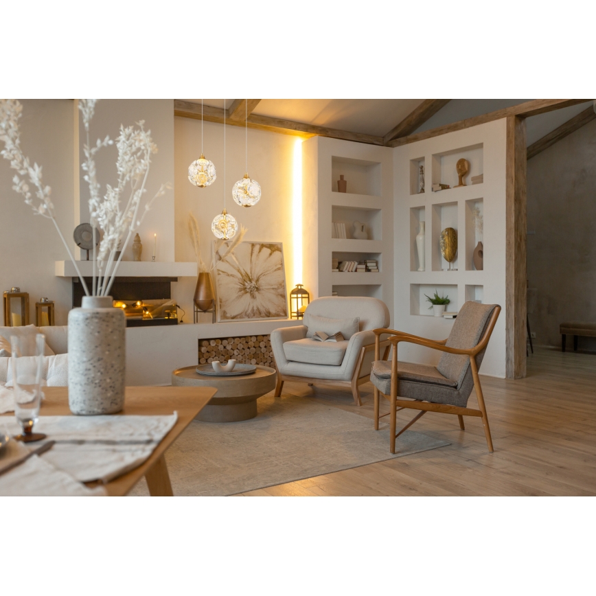 Globo - LED luster na sajli LED/24W/230V 3000K zlatni