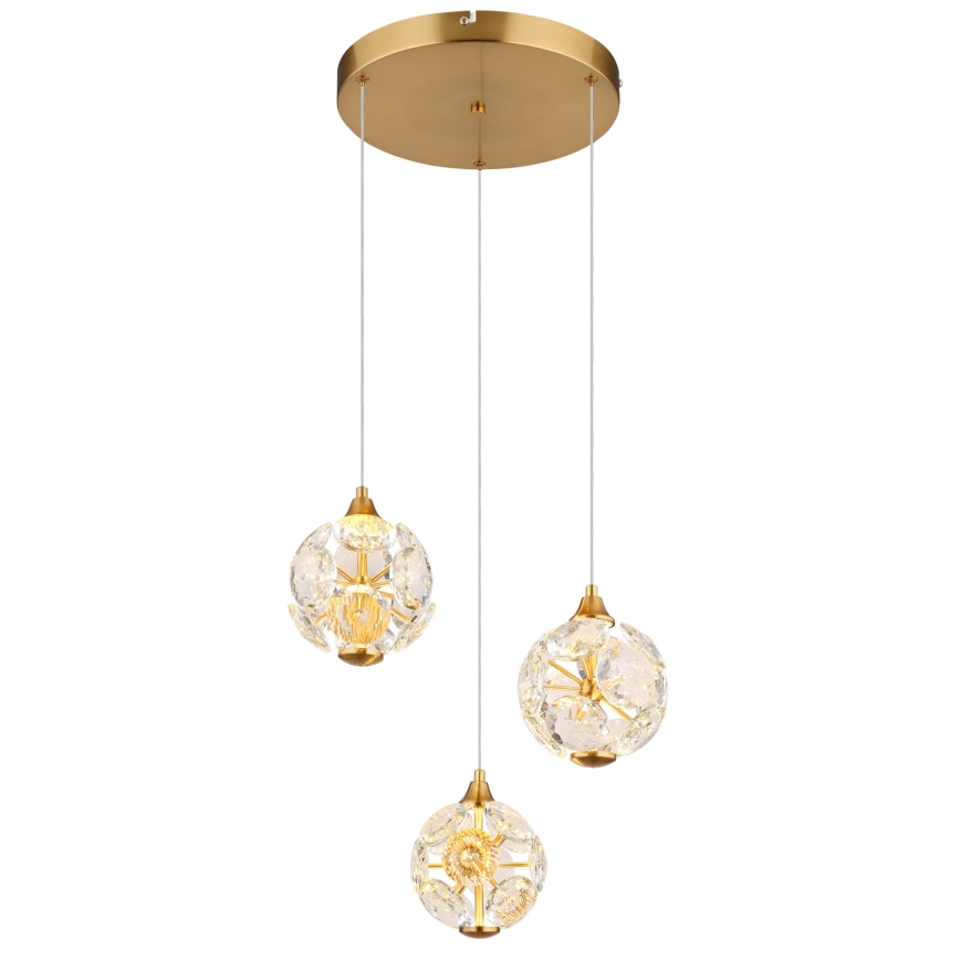 Globo - LED luster na sajli LED/24W/230V 3000K zlatni