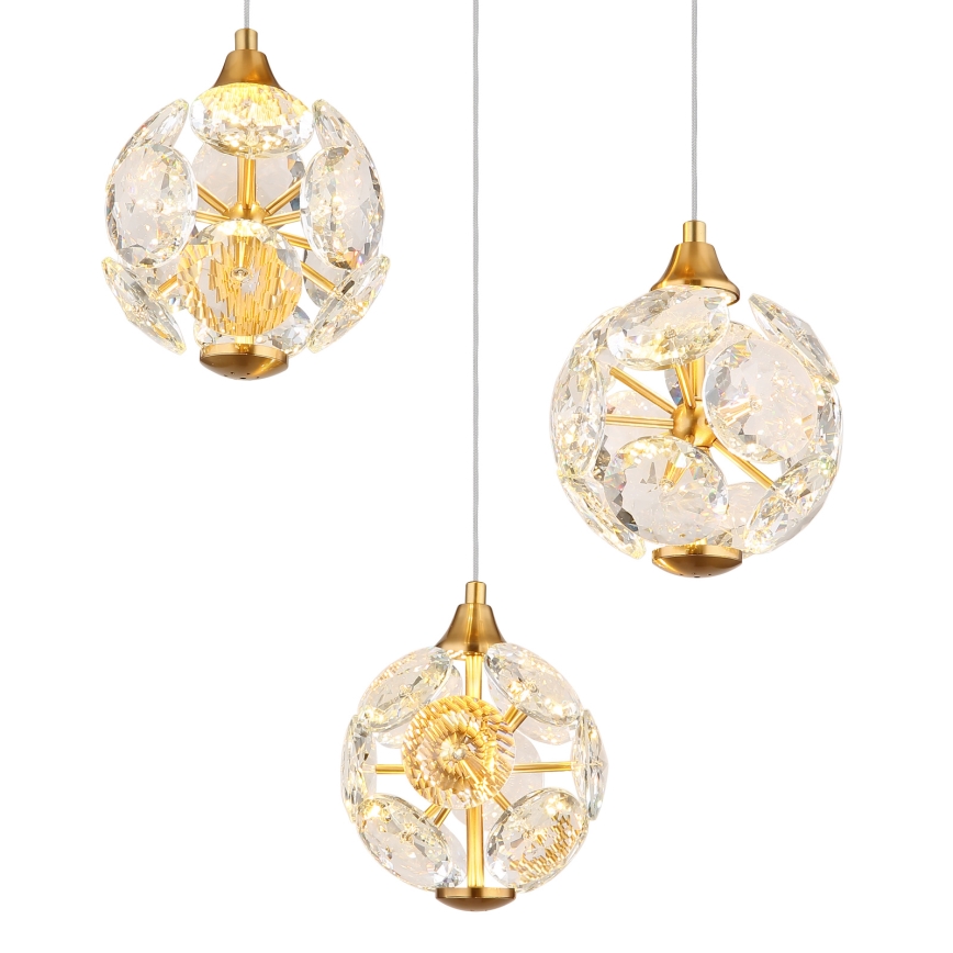 Globo - LED luster na sajli LED/24W/230V 3000K zlatni