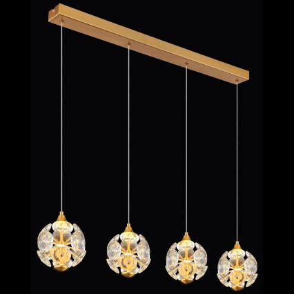Globo - LED luster na lanku LED/32W/230V 3000K zlatni