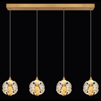 Globo - LED luster na lanku LED/32W/230V 3000K zlatni