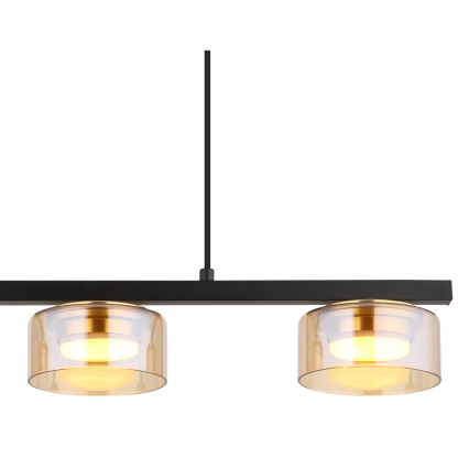 Globo - LED Luster na sajli 3xGX53/6W/230V dimna/smeđa