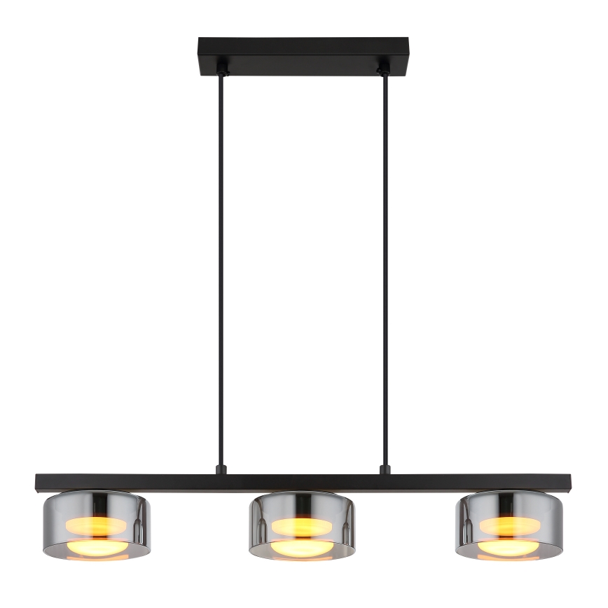 Globo - LED Luster na sajli 3xGX53/6W/230V dimna/crna