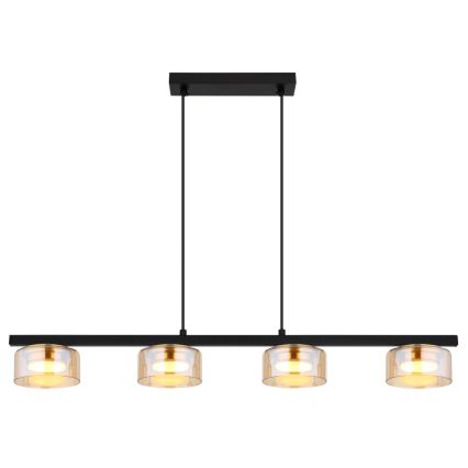 Globo - LED Luster na sajli 4xGX53/6W/230V dimna/smeđa