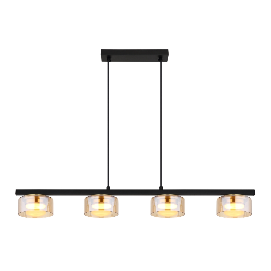 Globo - LED Luster na sajli 4xGX53/6W/230V dimna/smeđa
