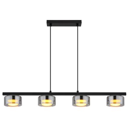 Globo - LED Luster na sajli 4xGX53/6W/230V dimna/crna