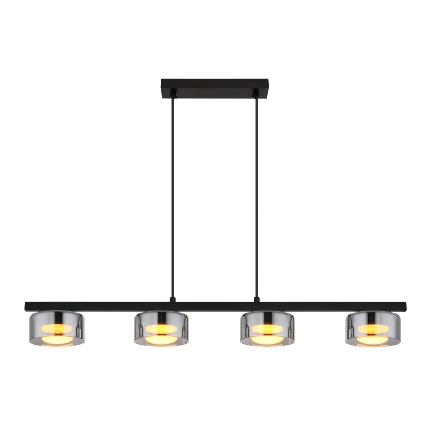 Globo - LED Luster na sajli 4xGX53/6W/230V dimna/crna