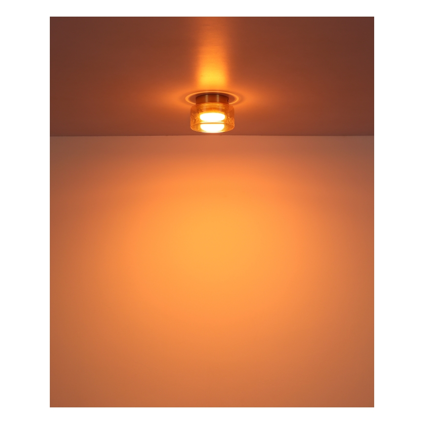 Globo - LED Stropna svjetiljka 1xGX53/6W/230V pr. 13 cm dimna/smeđa