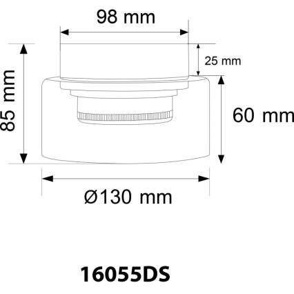 Globo - LED Stropna svjetiljka 1xGX53/6W/230V pr. 13 cm dimna/crna
