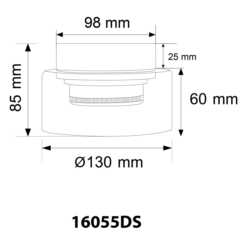 Globo - LED Stropna svjetiljka 1xGX53/6W/230V pr. 13 cm dimna/crna