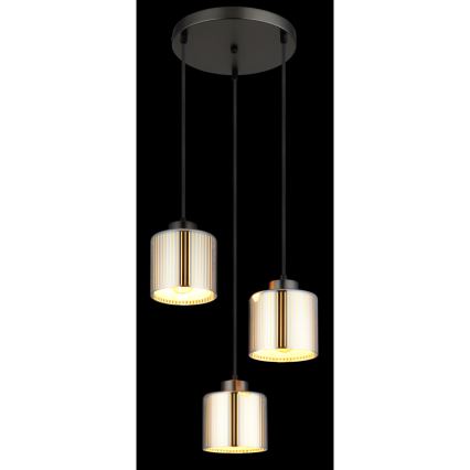 Globo - Luster na sajli 3xE27/60W/230V sjajni krom pr. 33 cm