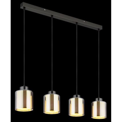 Globo - Luster na sajli 4xE27/60W/230V sjajni krom