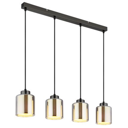 Globo - Luster na sajli 4xE27/60W/230V sjajni krom