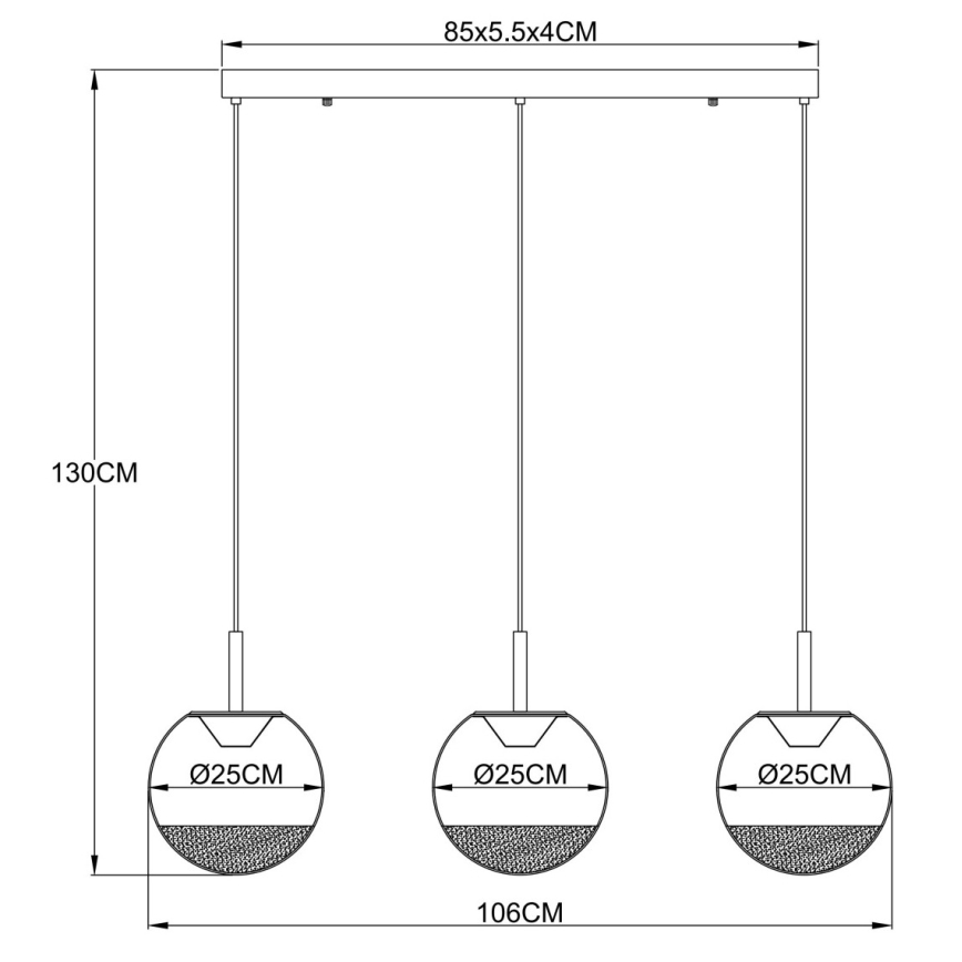 Globo - LED luster na sajli LED/20W/230V