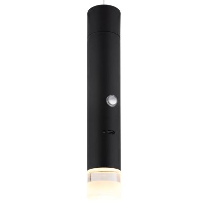 Globo - LED svjetiljka na dodir s prigušivanjem, punjiva 2u1 LED/2W/230/5V crna