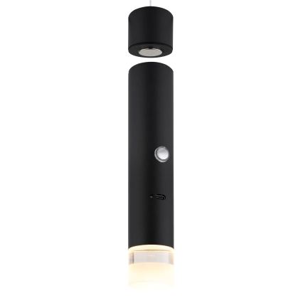 Globo - LED svjetiljka na dodir s prigušivanjem, punjiva 2u1 LED/2W/230/5V crna