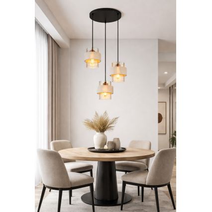 Globo - Luster na sajli 3xE27/40W/230V