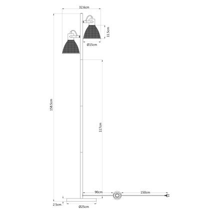 Globo - Podna lampa 2xE14/40W/230V