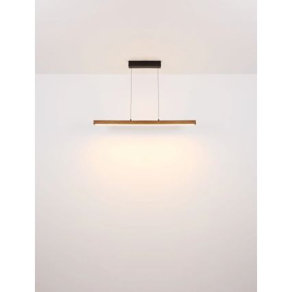 Globo - LED luster na sajli s dodirnim prigušivanjem LED/24W/230V + LED/3W 3000K smeđa