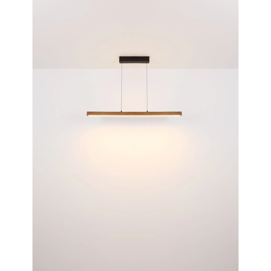 Globo - LED luster na sajli s dodirnim prigušivanjem LED/24W/230V + LED/3W 3000K smeđa