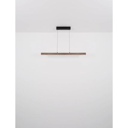 Globo - LED luster na sajli s dodirnim prigušivanjem LED/24W/230V + LED/3W 3000K smeđa