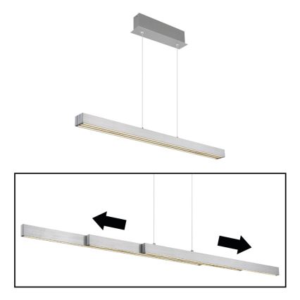 Globo - LED luster na sajli s mogućnošću prigušivanja na dodir LED/39W/230V 2700/4000/6000K matni krom