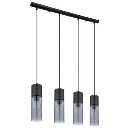 Globo - Luster na sajli 4xE27/25W/230V crna