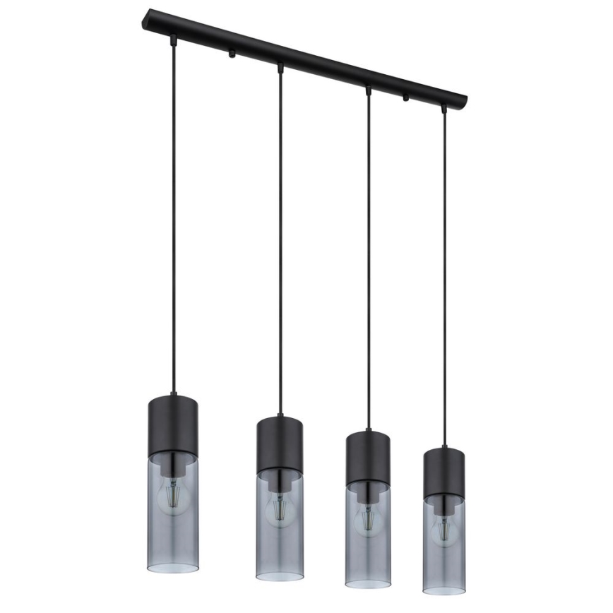 Globo - Luster na sajli 4xE27/25W/230V crna