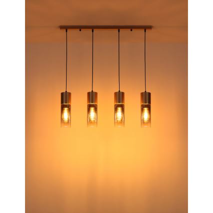 Globo - Luster na sajli 3xE27/25W/230V brončana