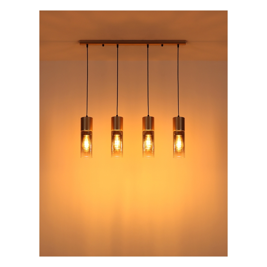 Globo - Luster na sajli 3xE27/25W/230V brončana