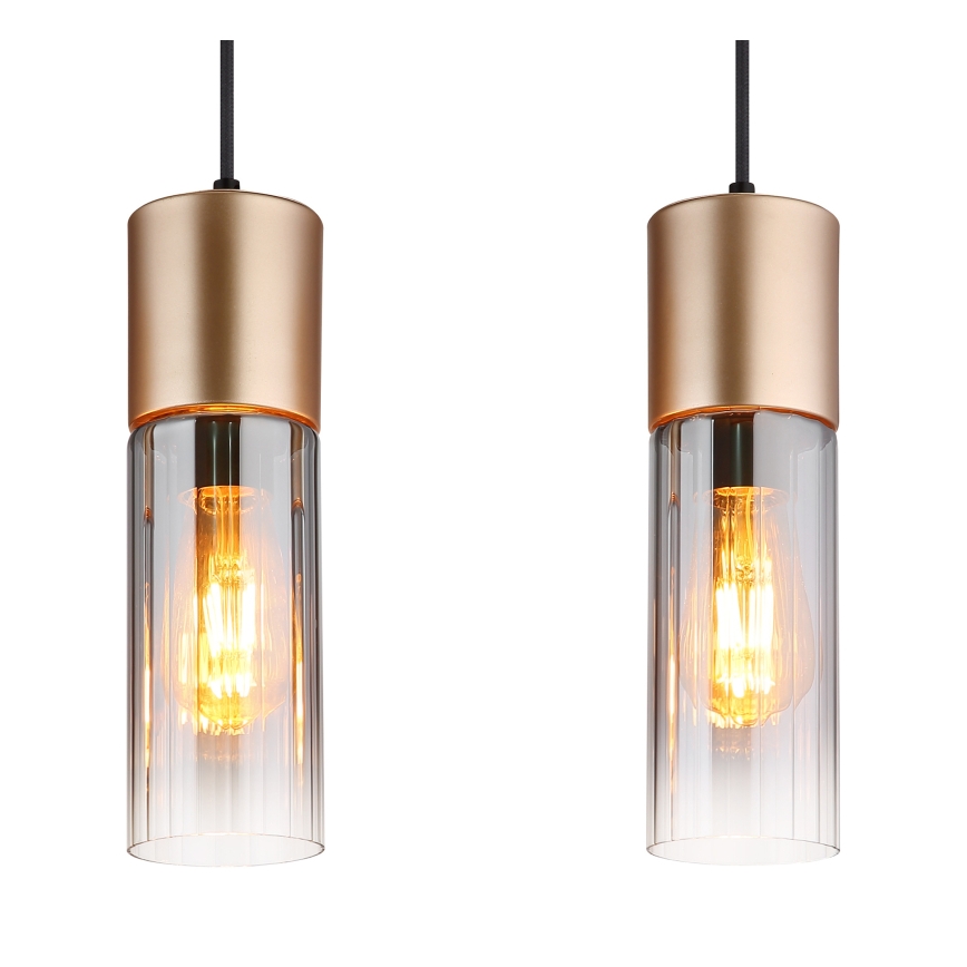 Globo - Luster na sajli 3xE27/25W/230V brončana