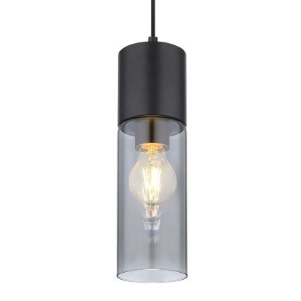 Globo - Luster na sajli 1xE27/25W/230V pr. 10,5 cm crna