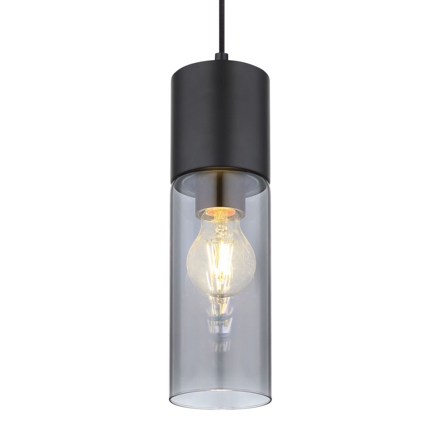 Globo - Luster na sajli 1xE27/25W/230V pr. 10,5 cm crna