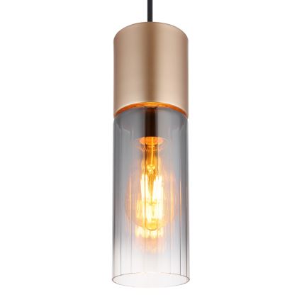 Globo - Luster na sajli 1xE27/25W/230V brončana pr. 10 cm