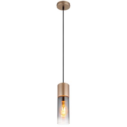 Globo - Luster na sajli 1xE27/25W/230V brončana pr. 10 cm