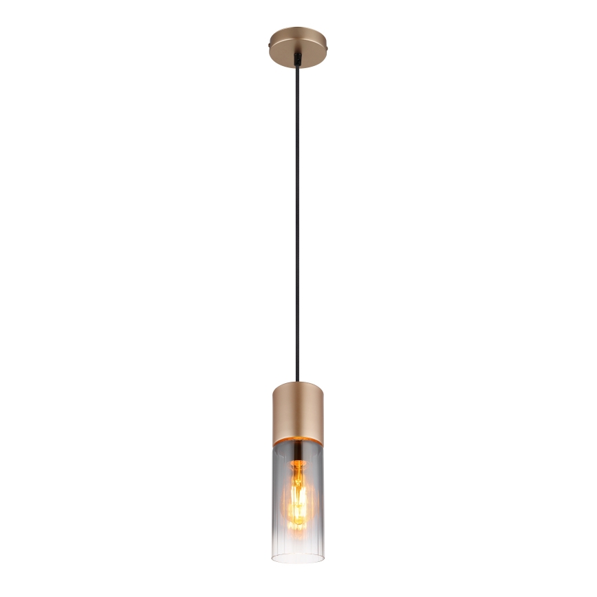 Globo - Luster na sajli 1xE27/25W/230V brončana pr. 10 cm