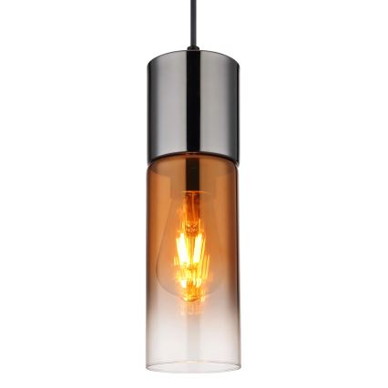 Globo - Luster na sajli 1xE27/25W/230V pr. 10,5 cm crna/bakrena