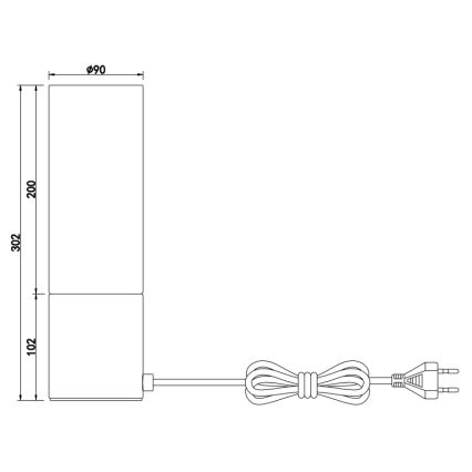 Globo - Stolna lampa na dodir 1xE27/25W/230V pr. 9 cm crna