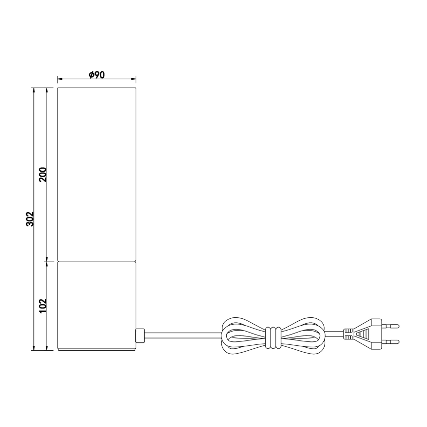 Globo - Stolna lampa na dodir 1xE27/25W/230V pr. 9 cm crna