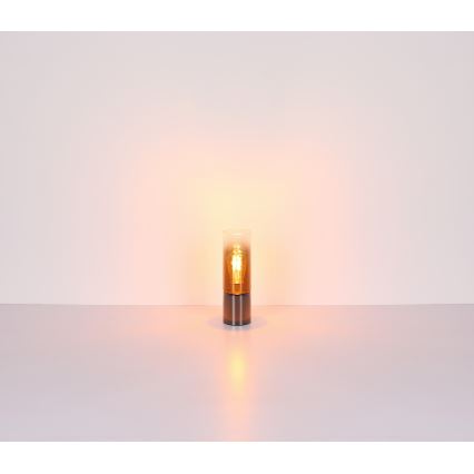Globo - Stolna lampa na dodir 1xE27/25W/230V pr. 9 cm crna/bakrena