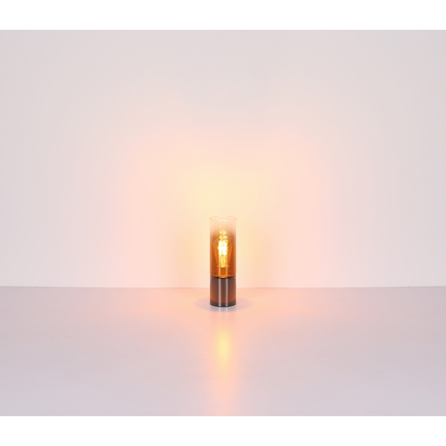 Globo - Stolna lampa na dodir 1xE27/25W/230V pr. 9 cm crna/bakrena
