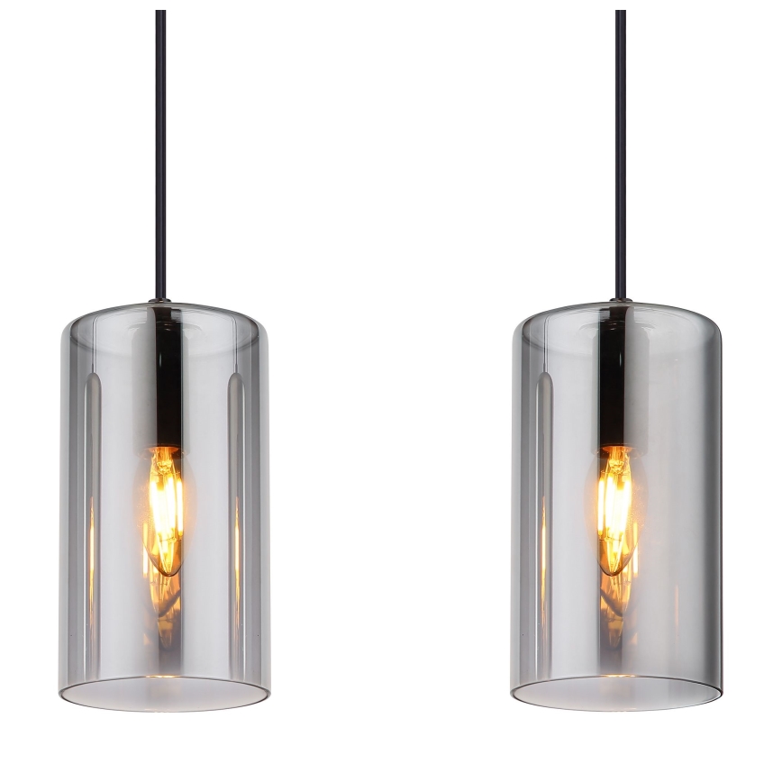 Globo - Luster na sajli 3xE14/25W/230V crna