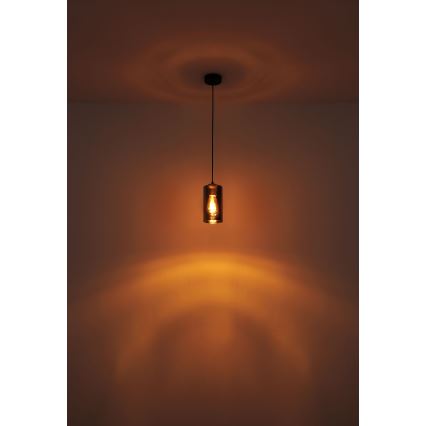Globo - Luster na sajli 1xE27/25W/230V pr. 11 cm crna